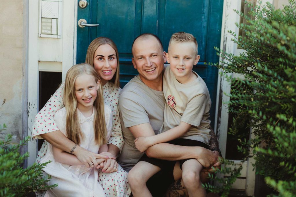 fotografering af familie